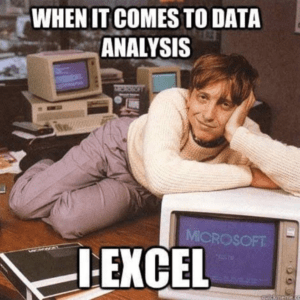 Bill Gates Excel Data Analysis Meme